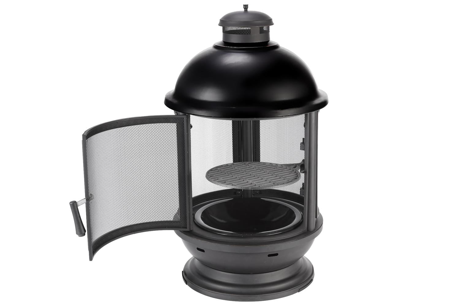 Haloo Apollo Outdoor Wood Burning Garden Fire Pit with Chiminea Fireplace-3