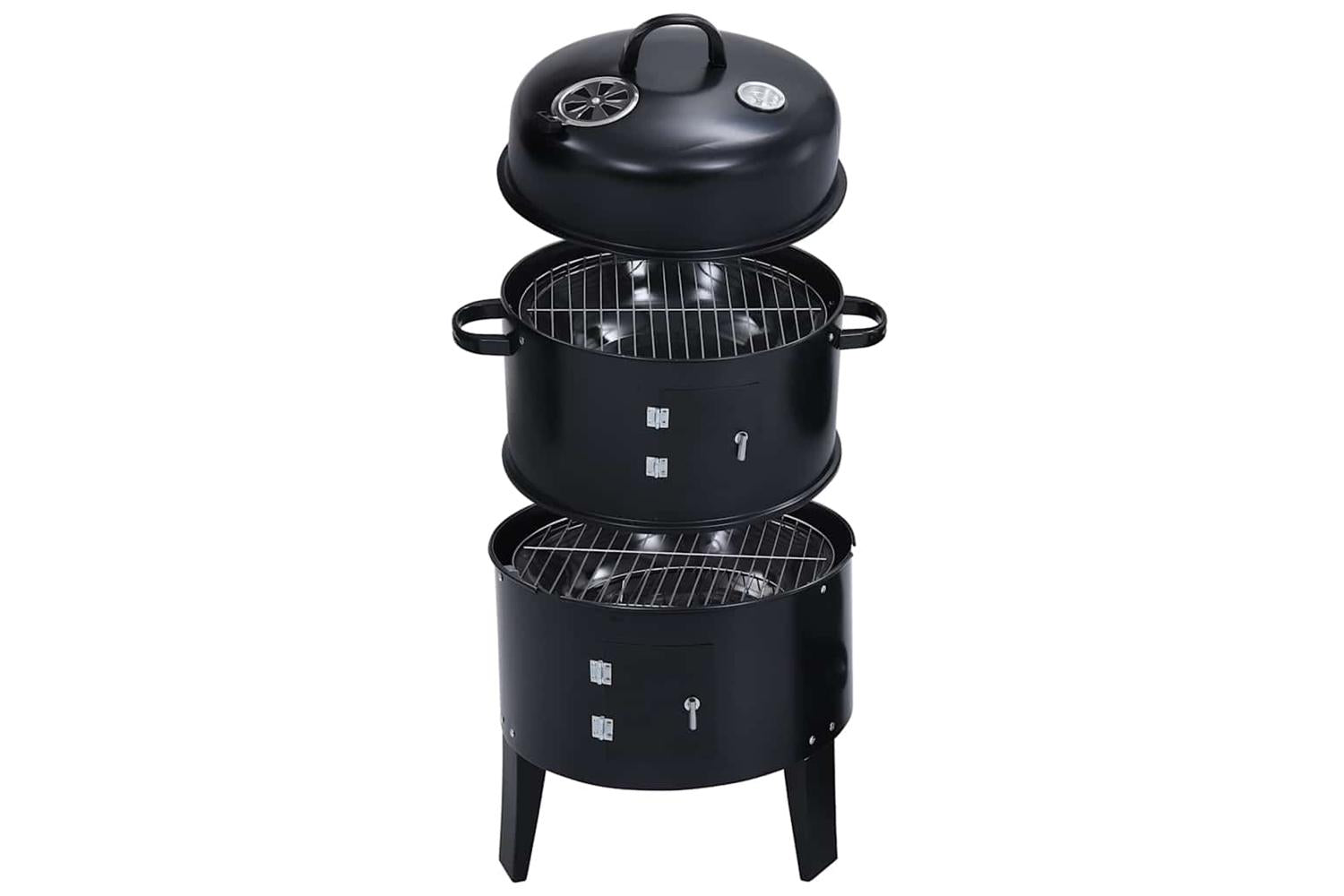 Vidaxl 3-in-1 Charcoal Smoker Bbq Grill 40x80 Cm-2