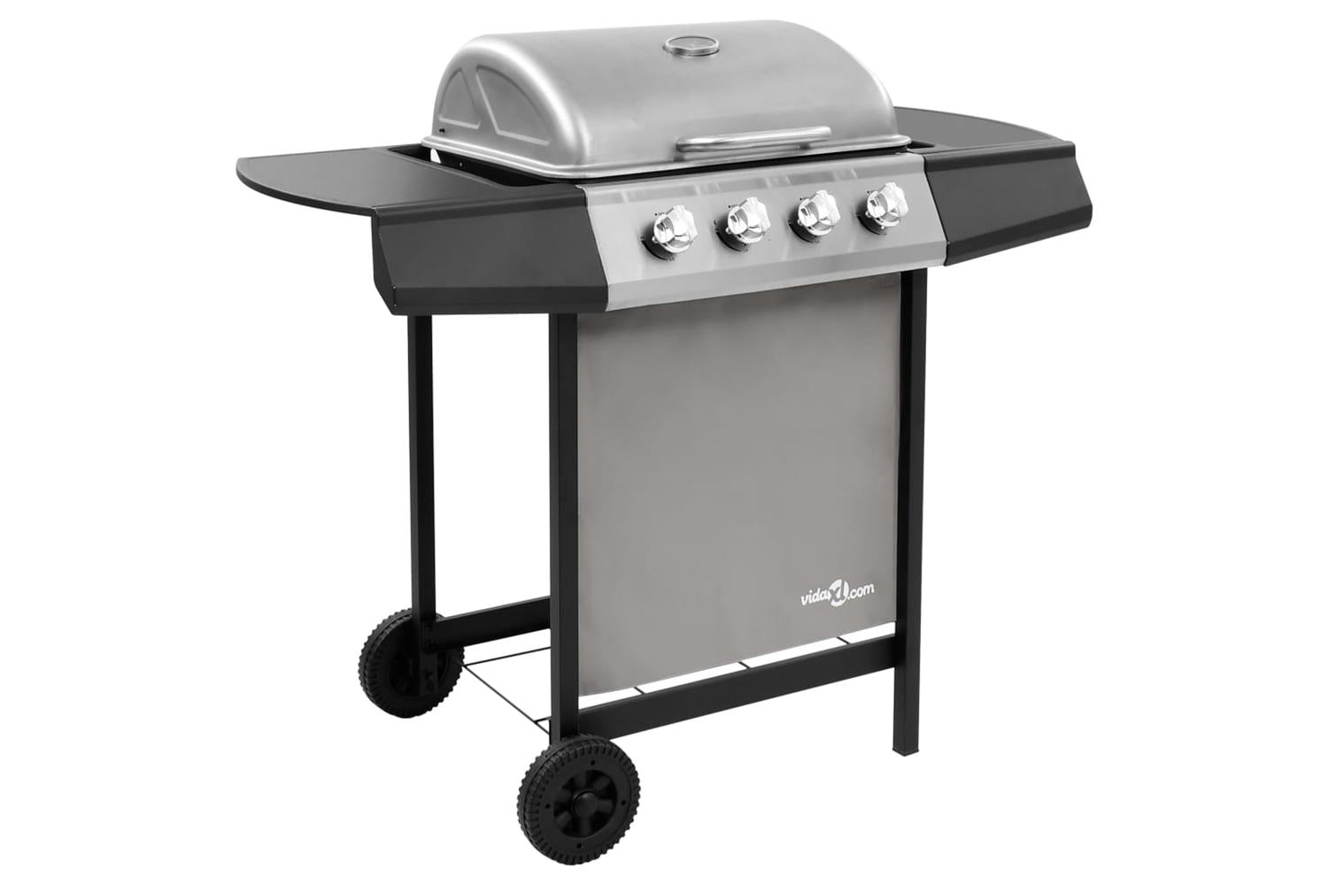 Vidaxl 3053624 Gas Bbq Grill With 4 Burners Black And Silver