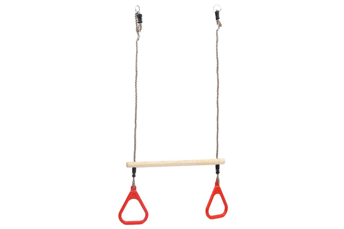 Vidaxl Trapeze Swing Bar With Rings-3