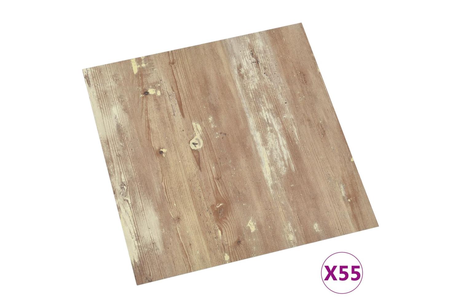 Vidaxl Self-adhesive Flooring Planks 55 Pcs Pvc 5.11 MÂ² Brown