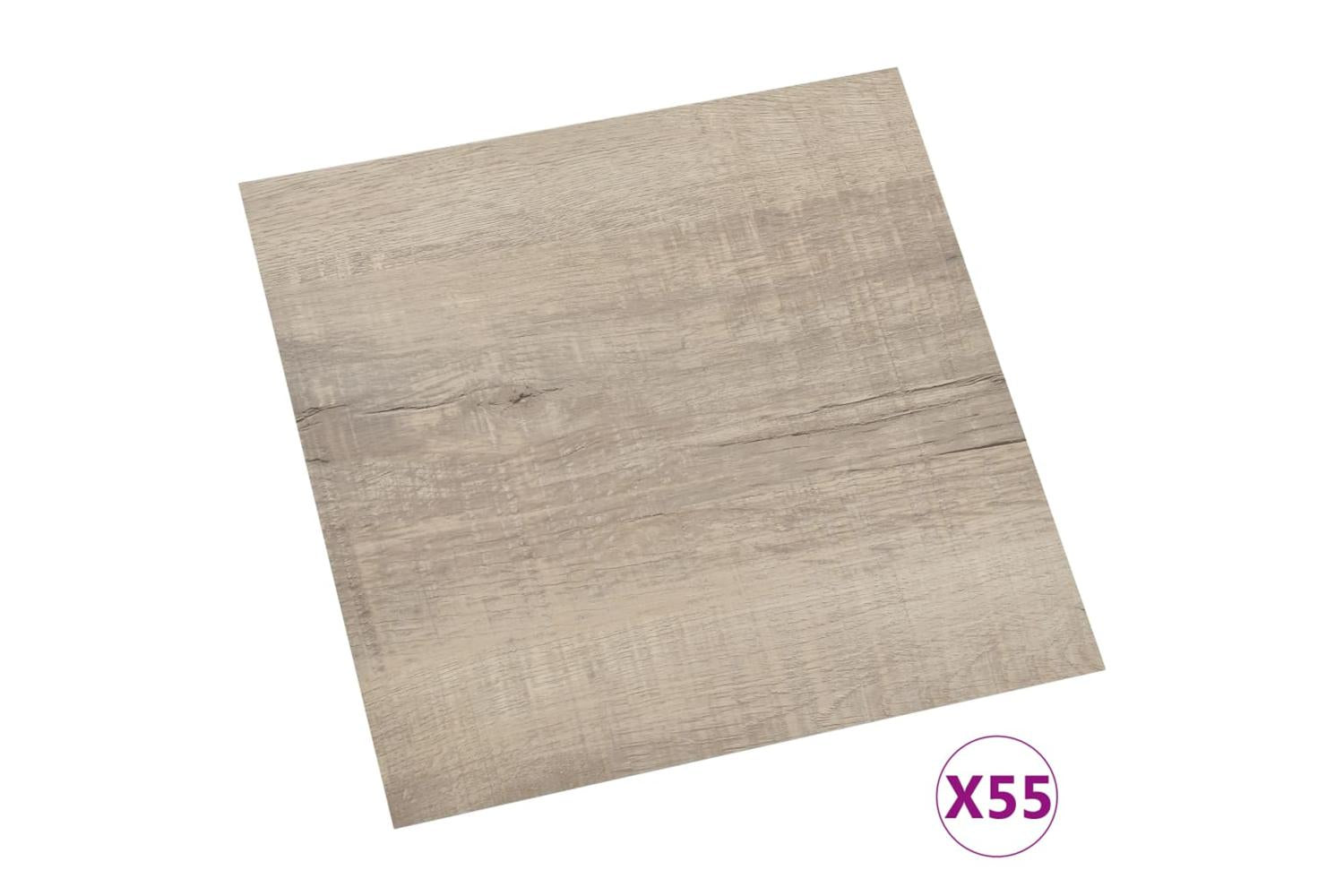 Vidaxl Self-adhesive Flooring Planks 55 Pcs Pvc 5.11 MÂ² Taupe