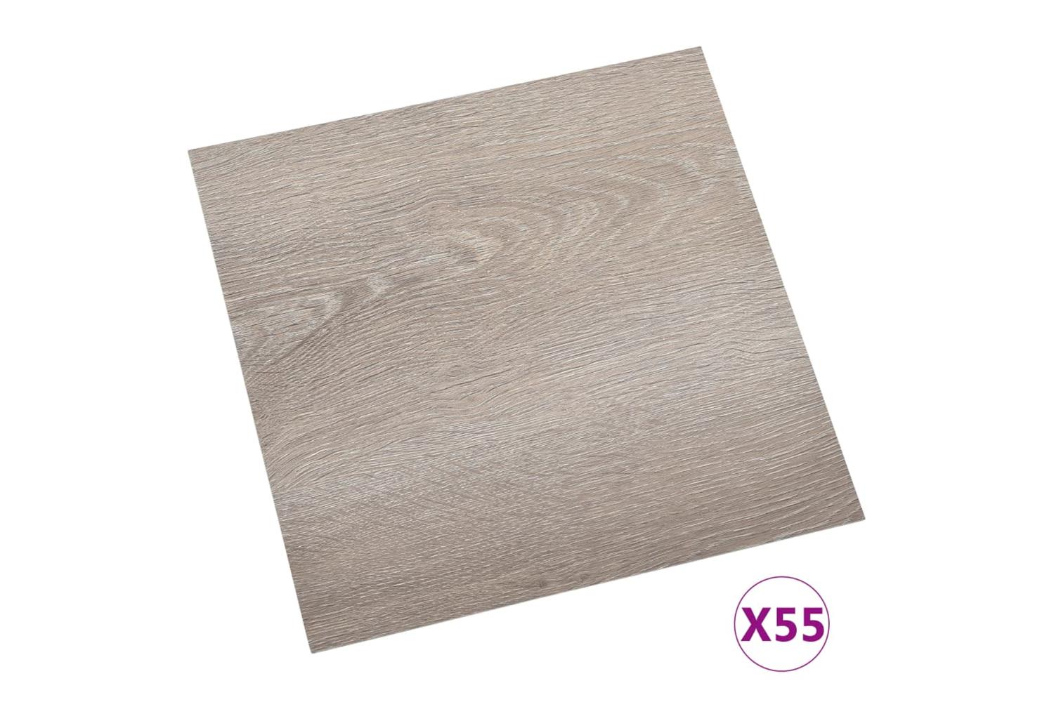 Vidaxl Self-adhesive Flooring Planks 55 Pcs Pvc 5.11 MÂ² Taupe