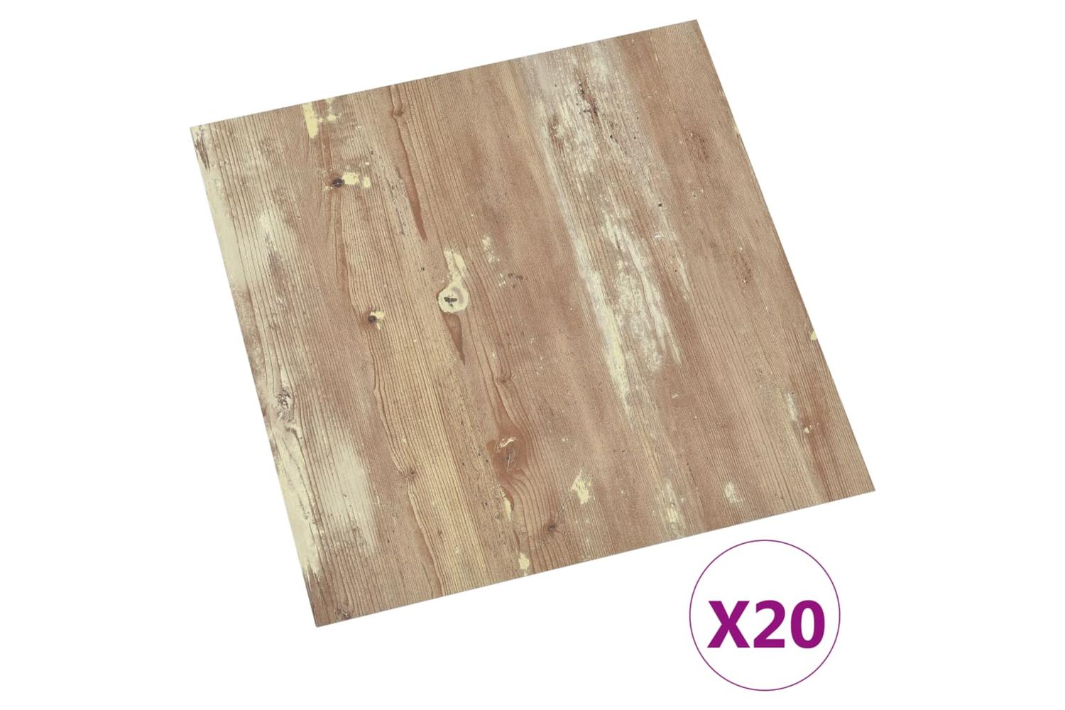 Vidaxl Self-adhesive Flooring Planks 20 Pcs Pvc 1.86 MÂ² Brown-2