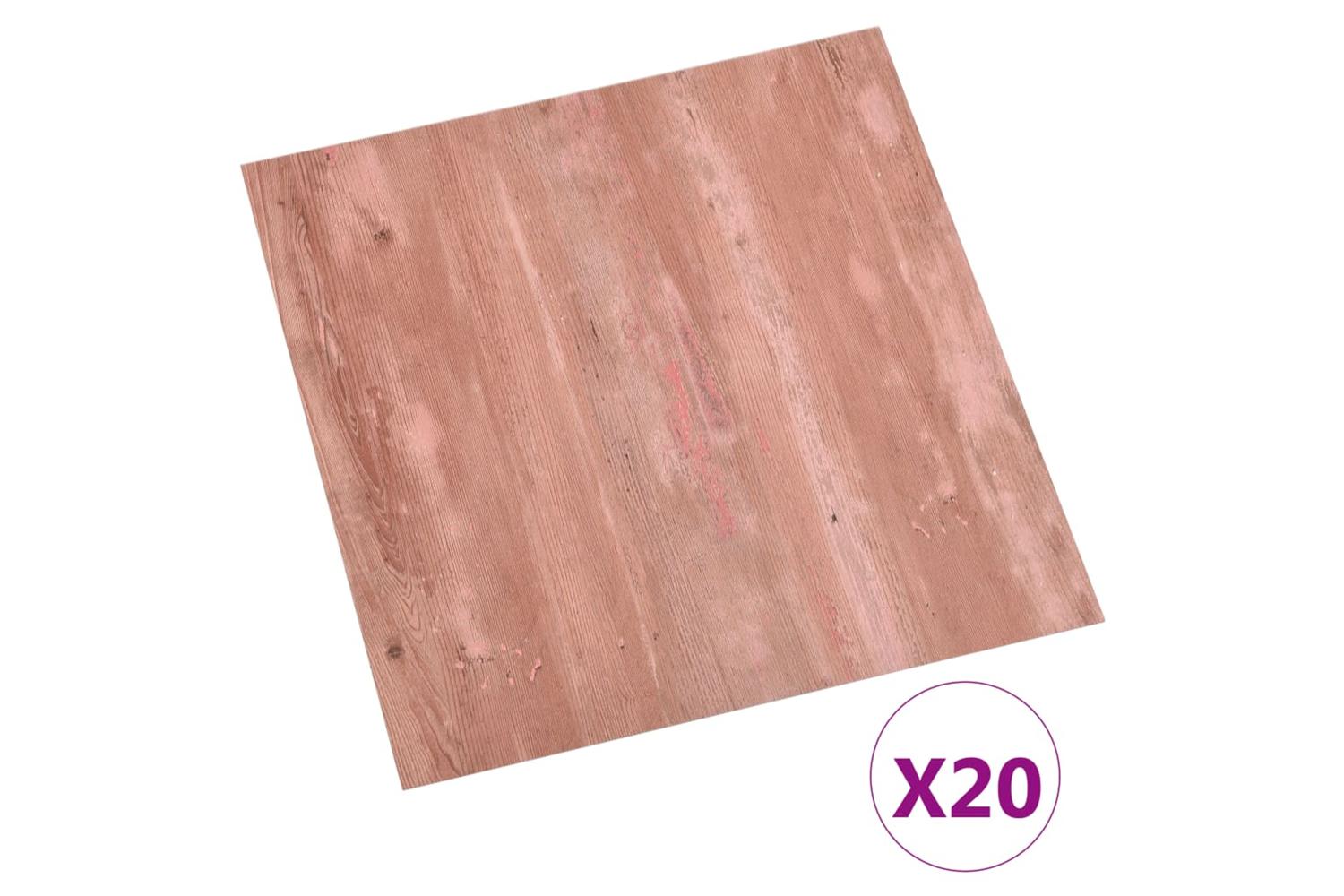 Vidaxl Self-adhesive Flooring Planks 20 Pcs Pvc 1.86 MÂ² Red