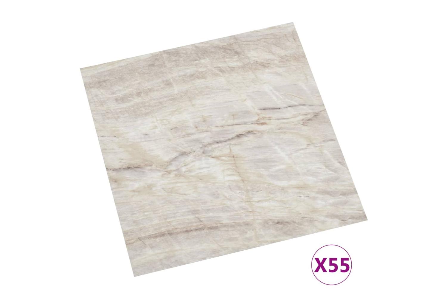 Vidaxl Self-adhesive Flooring Planks 55 Pcs Pvc 5.11 MÂ² Beige