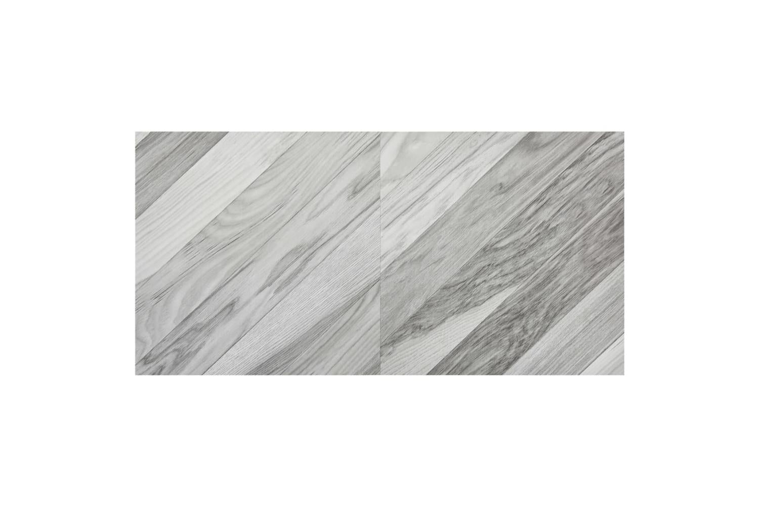 Vidaxl Self-adhesive Flooring Planks 55 Pcs Pvc 5.11 MÂ² Grey Striped-4