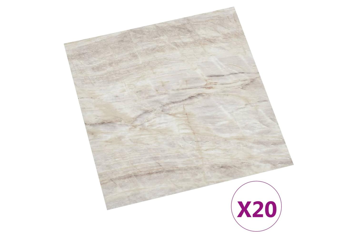 Vidaxl Self-adhesive Flooring Planks 20 Pcs Pvc 1.86 MÂ² Beige-2