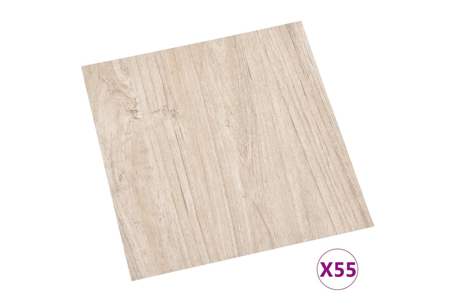 Vidaxl Self-adhesive Flooring Planks 55 Pcs Pvc 5.11 MÂ² Light Brown-2