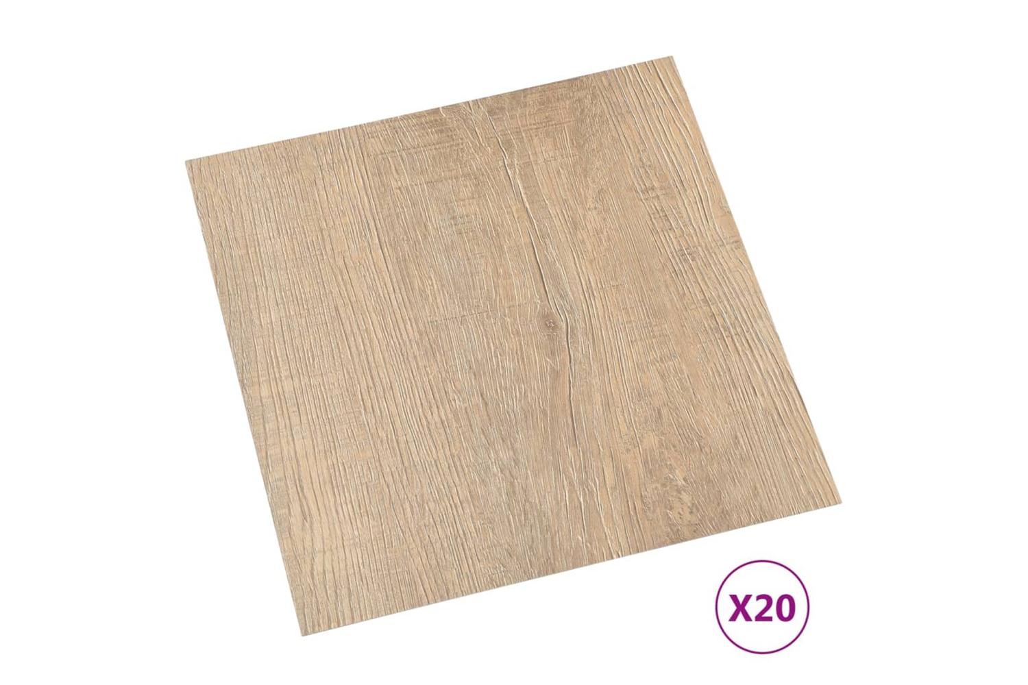 Vidaxl Self-adhesive Flooring Planks 20 Pcs Pvc 1.86 MÂ² Brown-2