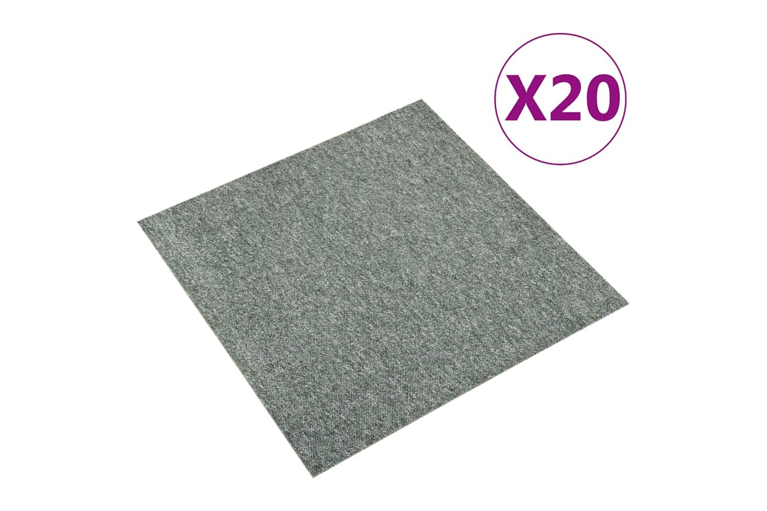 vidaXL 147313 Carpet Floor Tiles 20 Pcs 5 M2 50x50cm Green