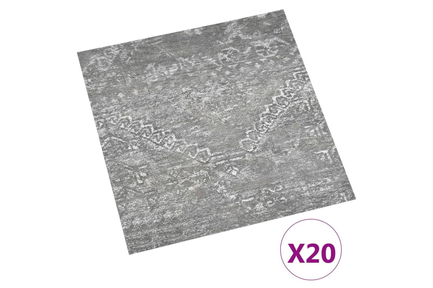 Vidaxl Self-adhesive Flooring Planks 20 Pcs Pvc 1.86 MÂ² Concrete Grey