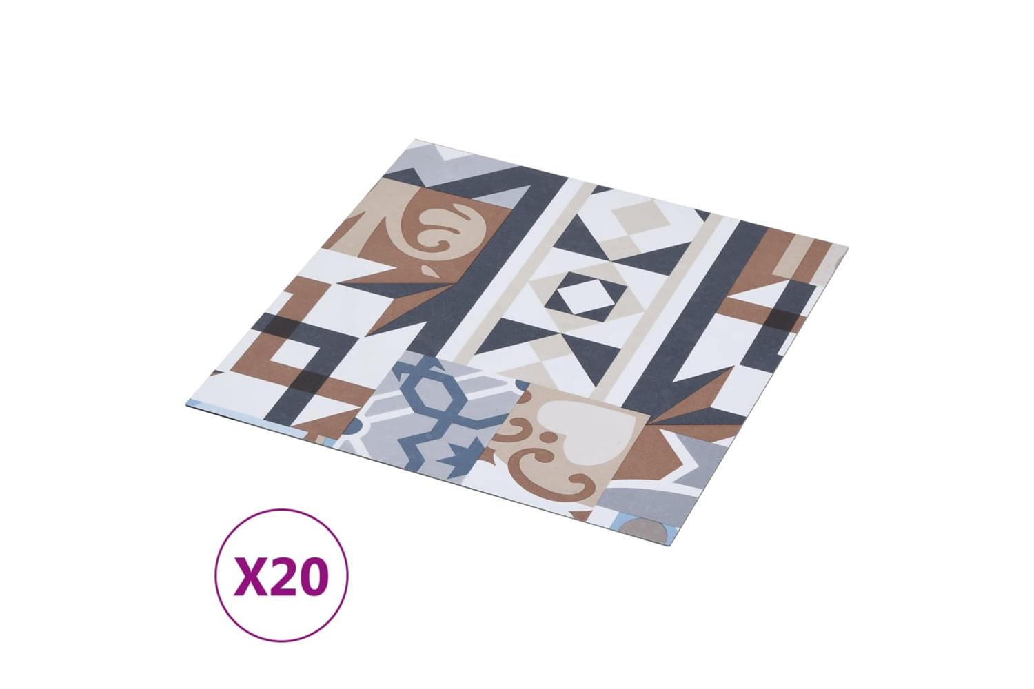 Vidaxl Self-adhesive Flooring Planks 20 Pcs Pvc 1.86 MÂ² Mono Pattern