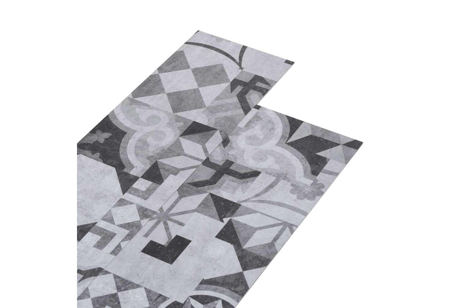 VidaXL Pvc Flooring Planks 5.02 MÂ² 2 Mm Self-adhesive Grey Pattern