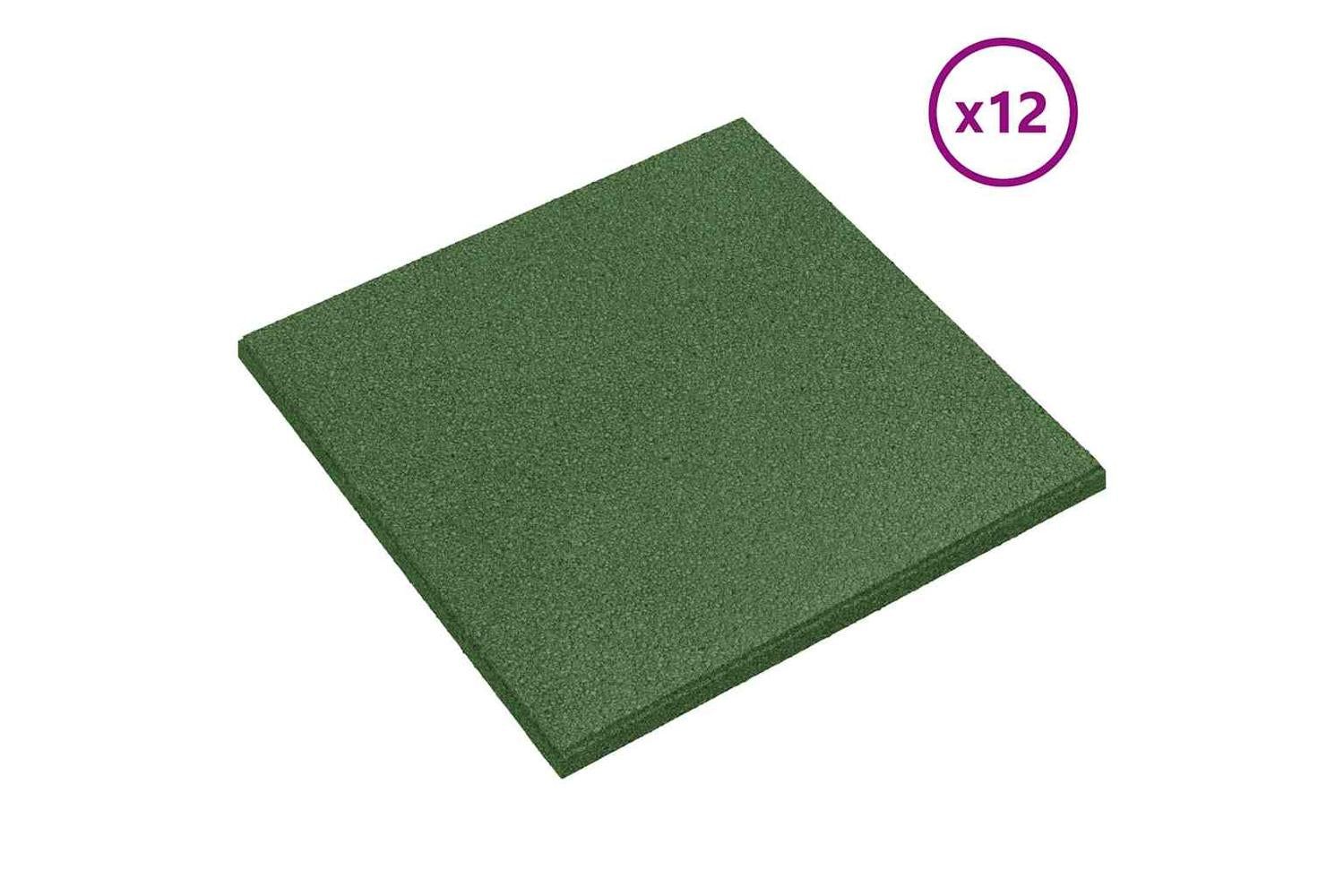 Vidaxl 3053180 Fall Protection Tiles 12 Pcs Rubber 50x50x3 C