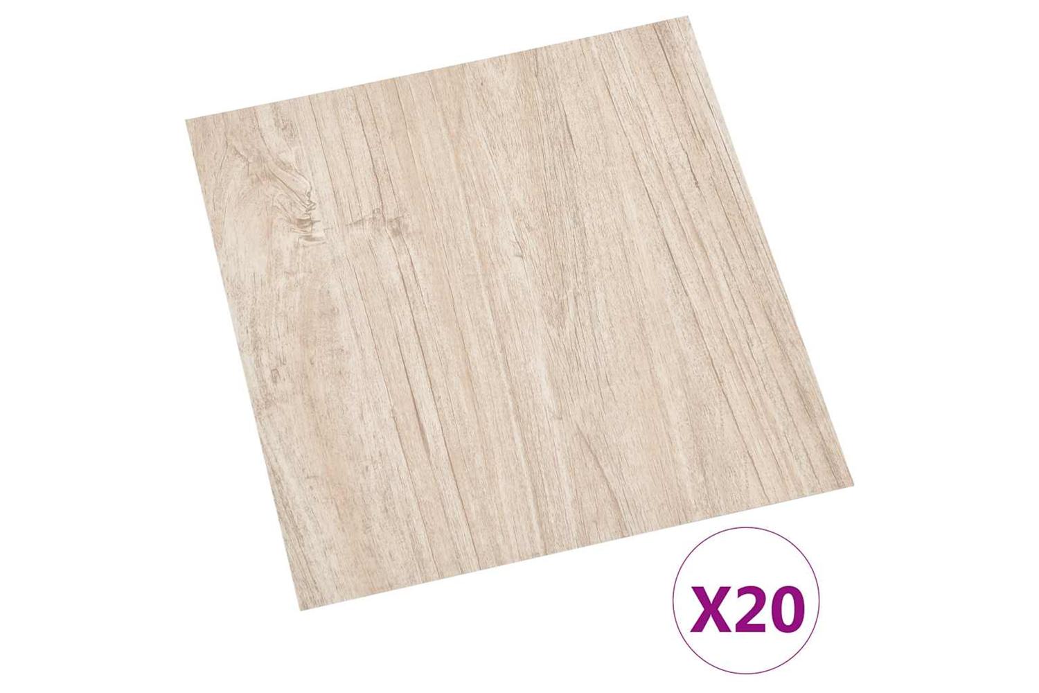 Vidaxl Self-adhesive Flooring Planks 20 Pcs Pvc 1.86 MÂ² Light Brown-2