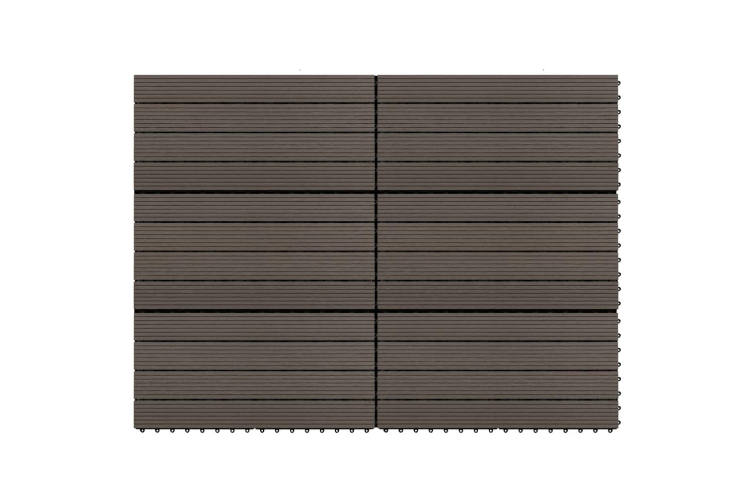 vidaXL 149027 Decking Tiles 6 Pcs Wpc 60x30cm 1.08 M2 Dark