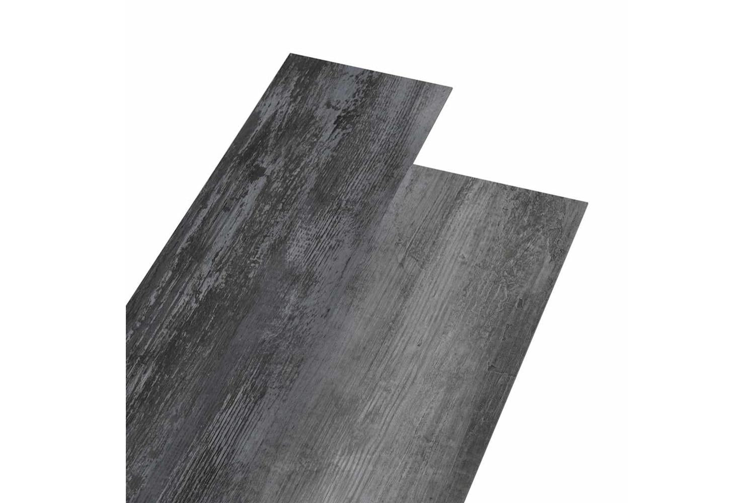 Vidaxl Pvc Flooring Planks 5.02 MÂ² 2 Mm Self-adhesive Shiny Grey