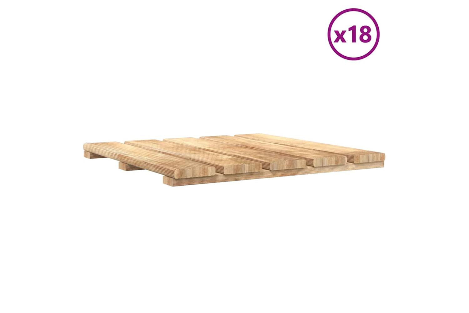 vidaXL 276435 18 Pcs Decking Tiles 50x50cm Wood Brown