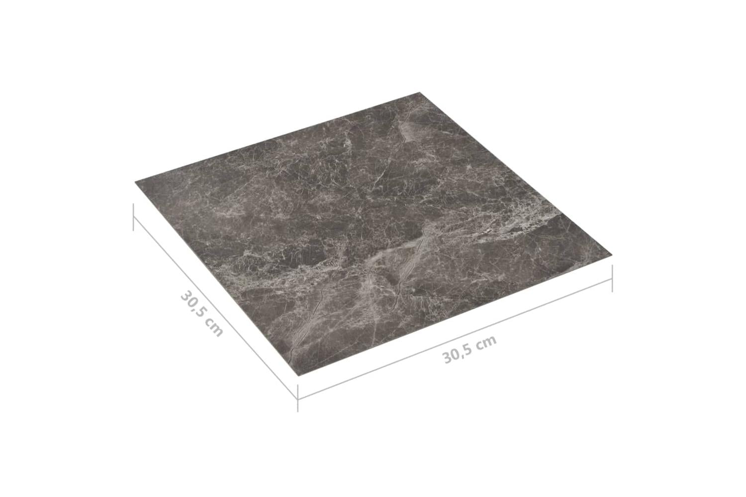Vidaxl Self-adhesive Flooring Planks 20 Pcs Pvc 1.86 MÂ² Black Marble-8