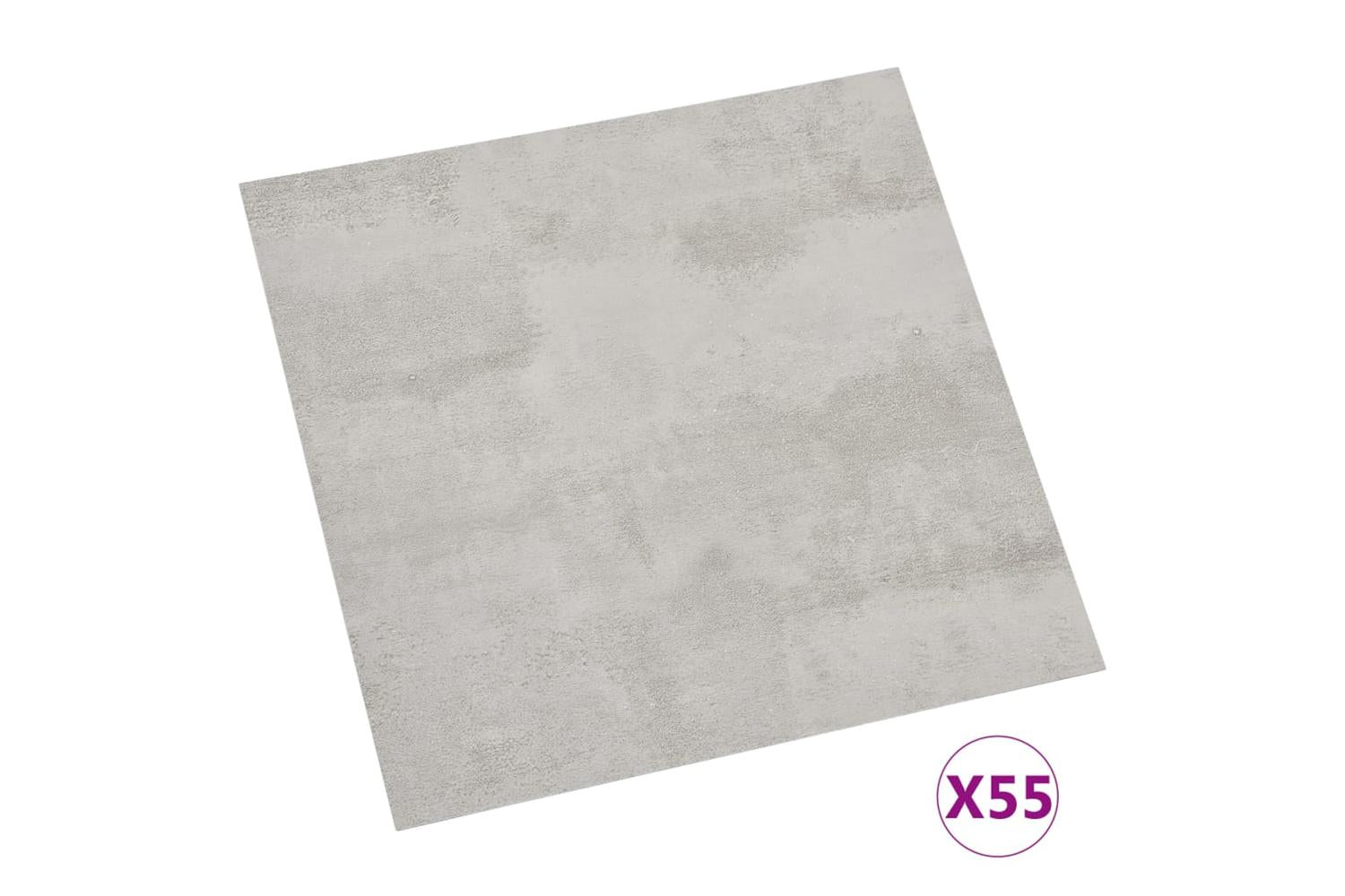 Vidaxl Self-adhesive Flooring Planks 55 Pcs Pvc 5.11 MÂ² Light Grey