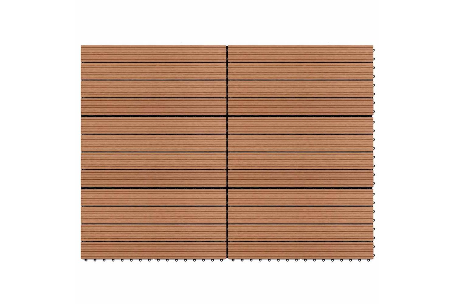 vidaXL 49055 Wpc Tiles 60x30cm 6 Pcs 1m2 Brown