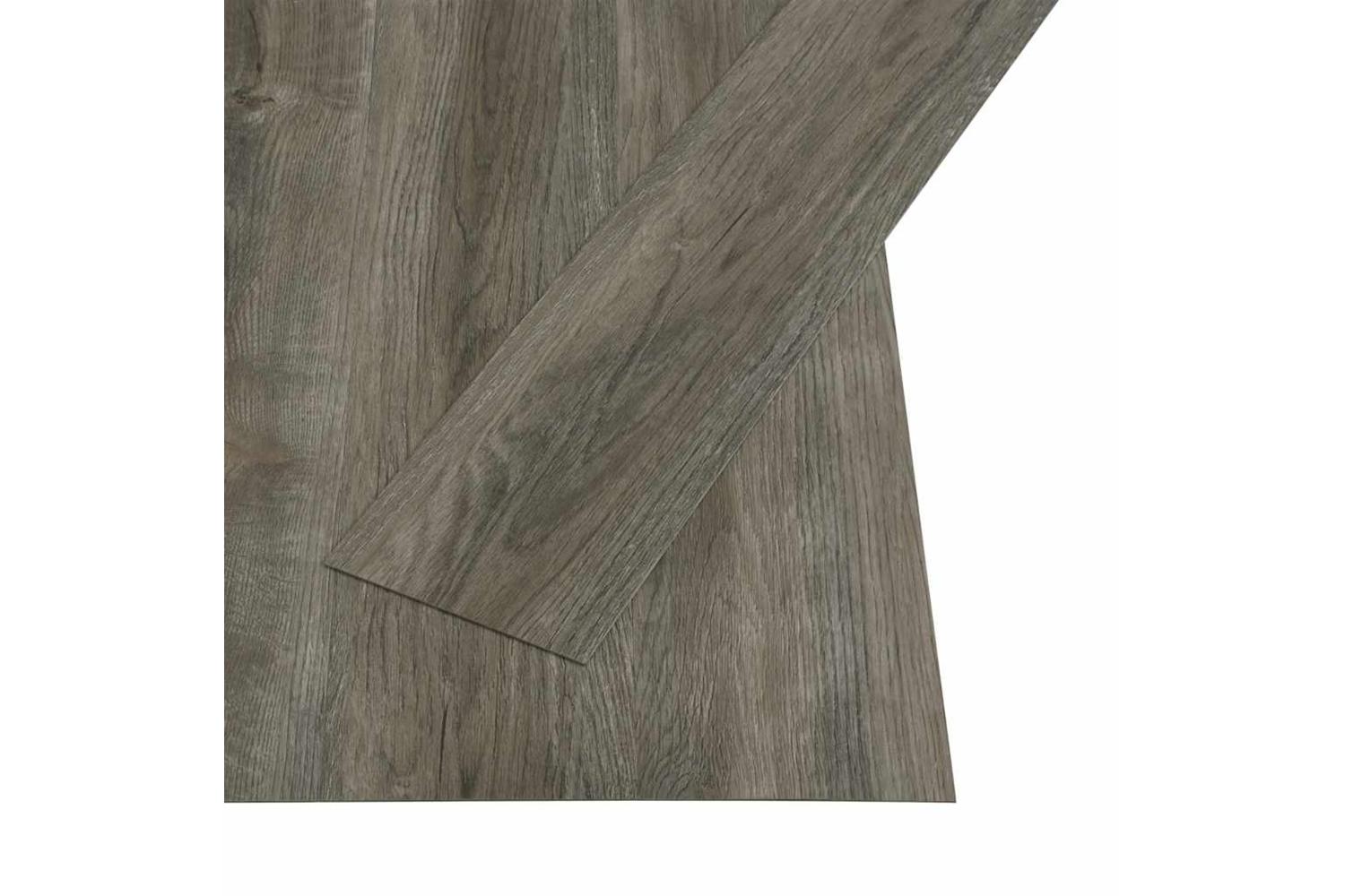 Vidaxl Self-adhesive Flooring Planks 4.46 MÂ² 3 Mm Pvc Grey And Brown