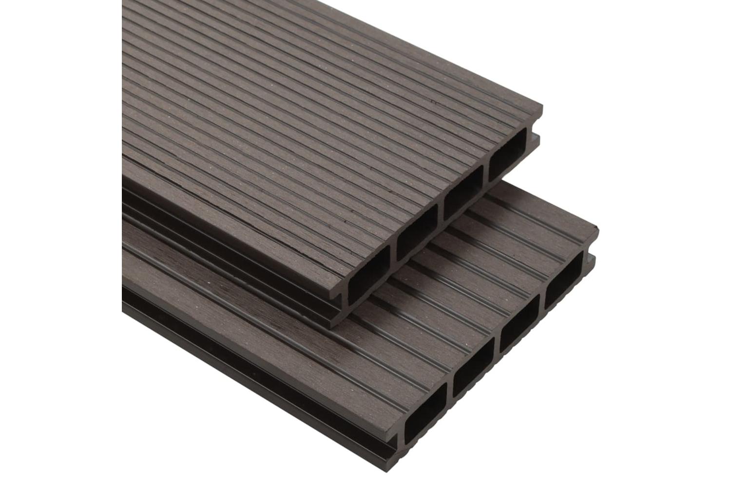 Vidaxl 275718 Wpc Hollow Decking Boards With Accessories 10m