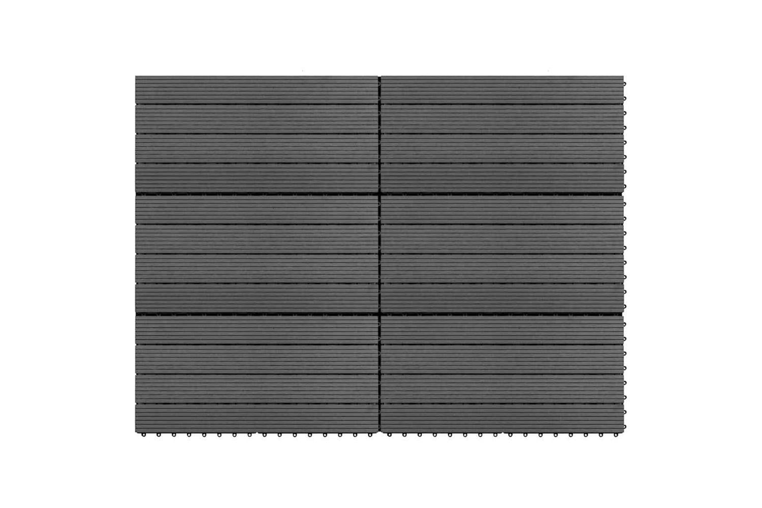 vidaXL 49056 Wpc Tiles 60x30cm 6 Pcs 1m2 Grey