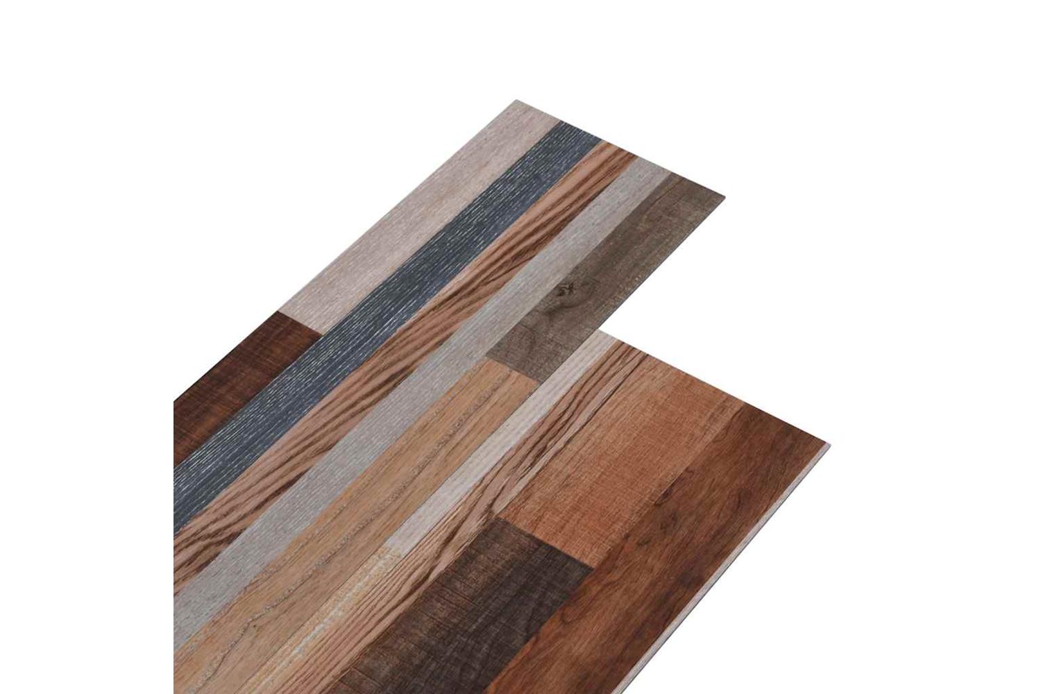 Vidaxl Pvc Flooring Planks 4.46 MÂ² 3 Mm Self-adhesive Multicolour