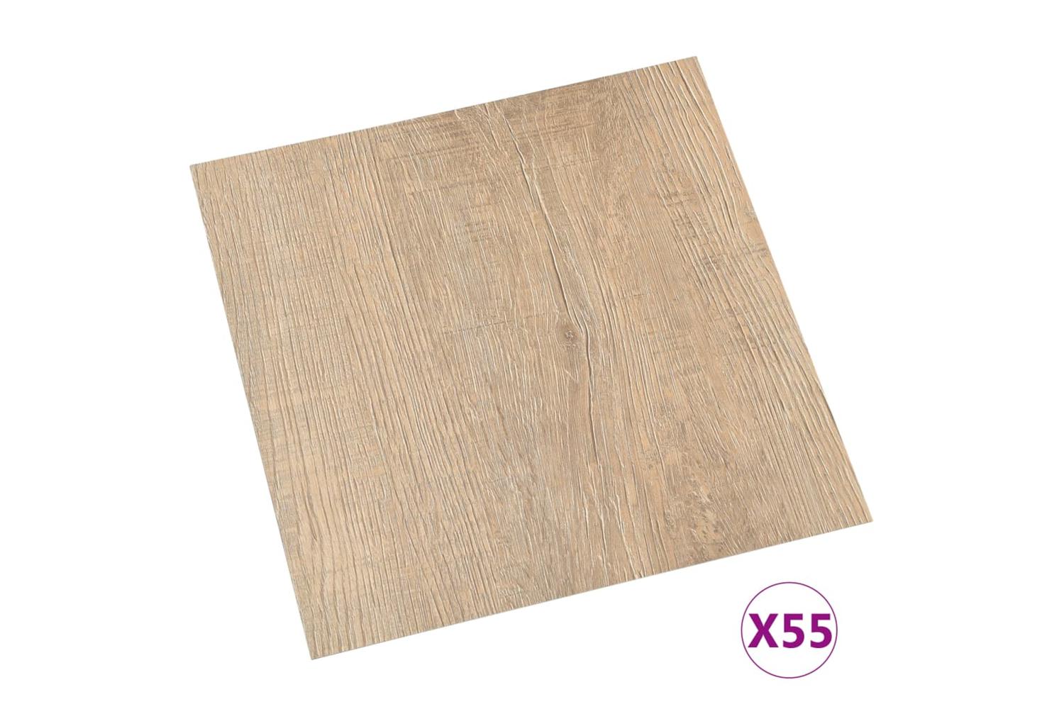 Vidaxl Self-adhesive Flooring Planks 55 Pcs Pvc 5.11 MÂ² Brown