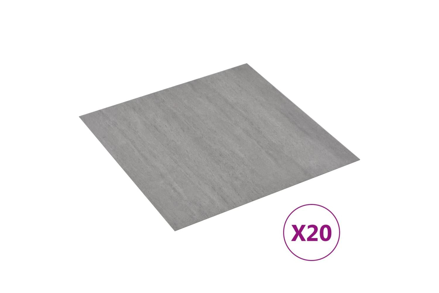 Vidaxl Self-adhesive Flooring Planks 20 Pcs Pvc 1.86 MÂ² Grey Stippled