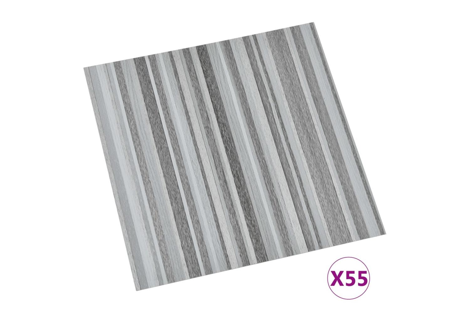 Vidaxl Self-adhesive Flooring Planks 55 Pcs Pvc 5.11 MÂ² Light Grey