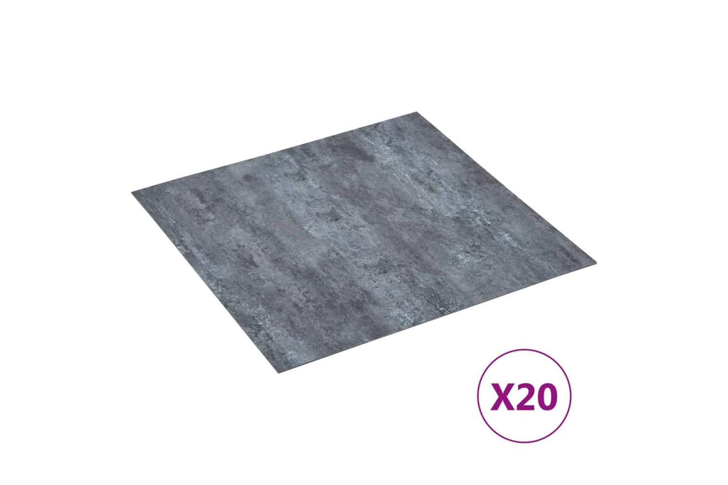 Vidaxl Self-adhesive Flooring Planks 20 Pcs Pvc 1.86 MÂ² Grey Marble
