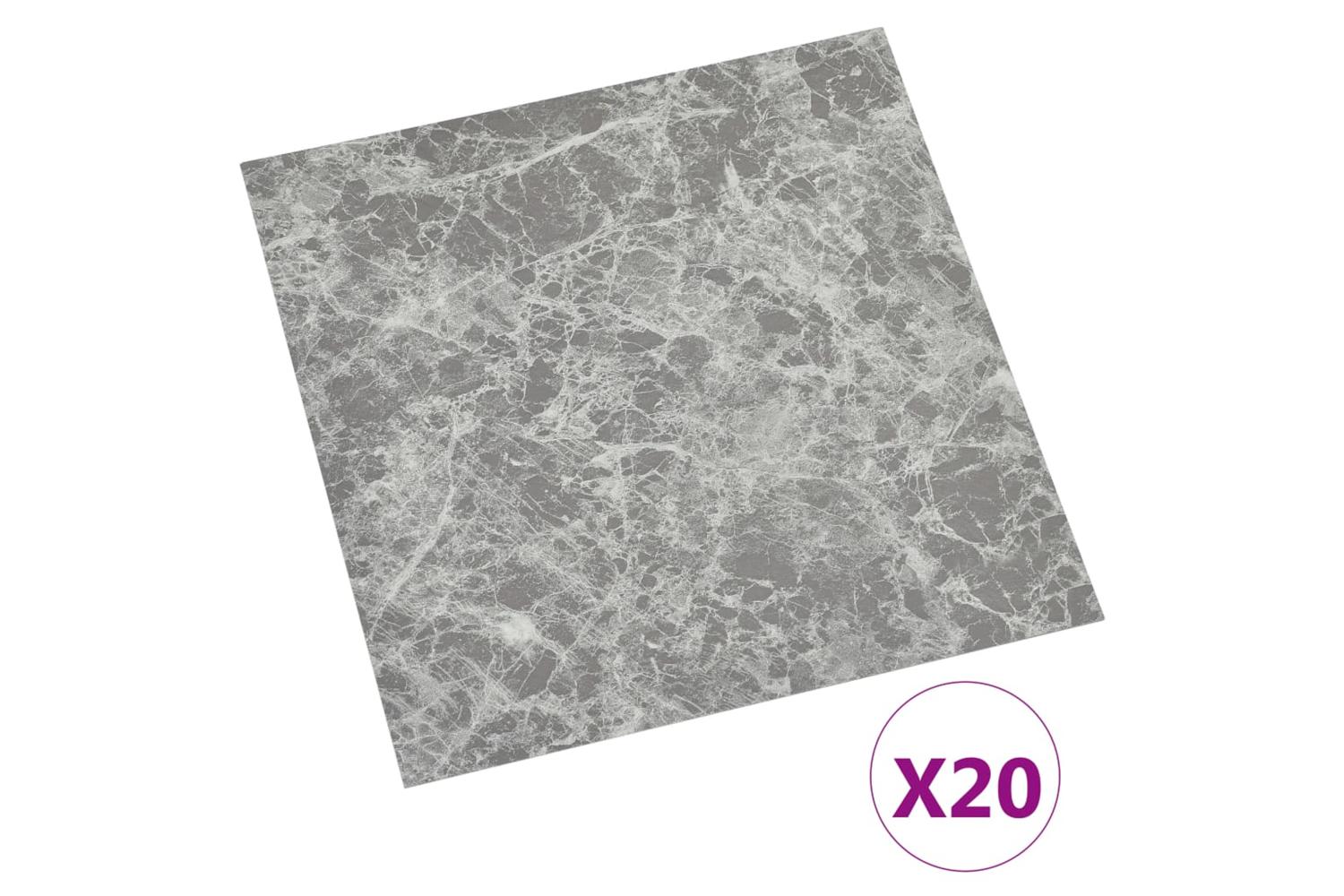 Vidaxl Self-adhesive Flooring Planks 20 Pcs Pvc 1.86 MÂ² Concrete Grey