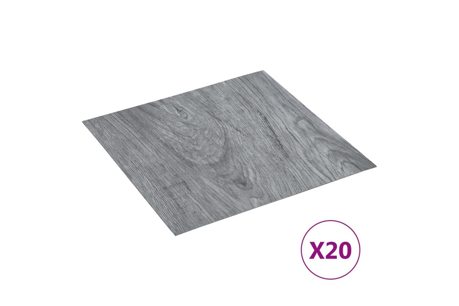 Vidaxl Self-adhesive Flooring Planks 20 Pcs Pvc 1.86 MÂ² Light Grey