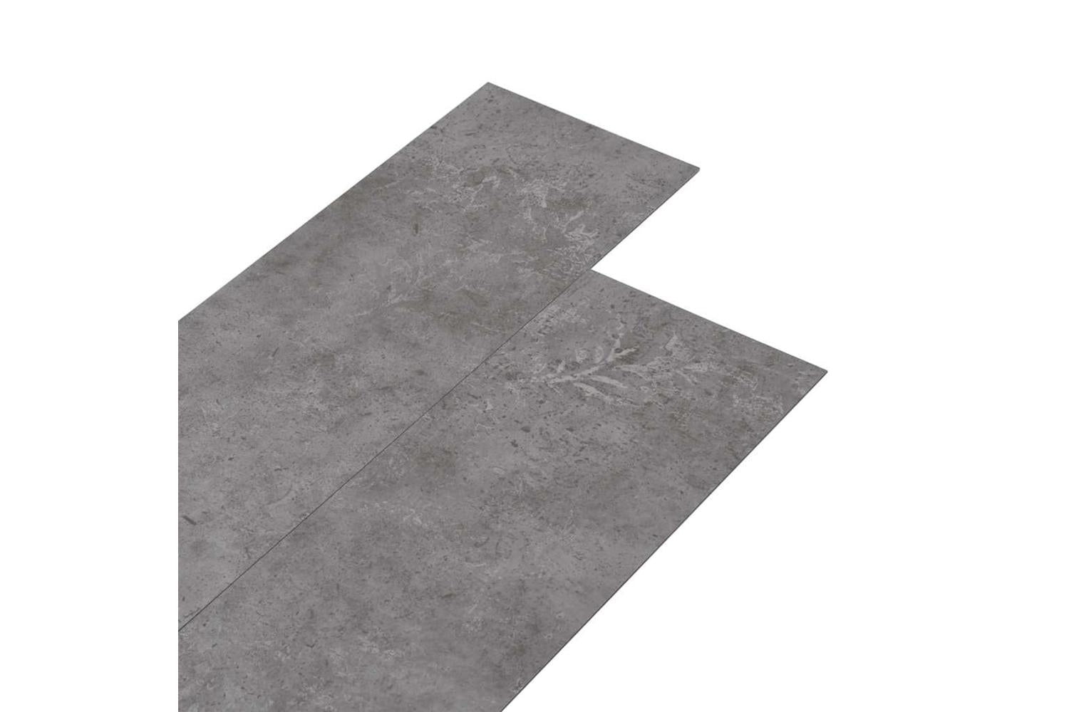 Vidaxl Pvc Flooring Planks 5.02 MÂ² 2 Mm Self-adhesive Concrete Grey