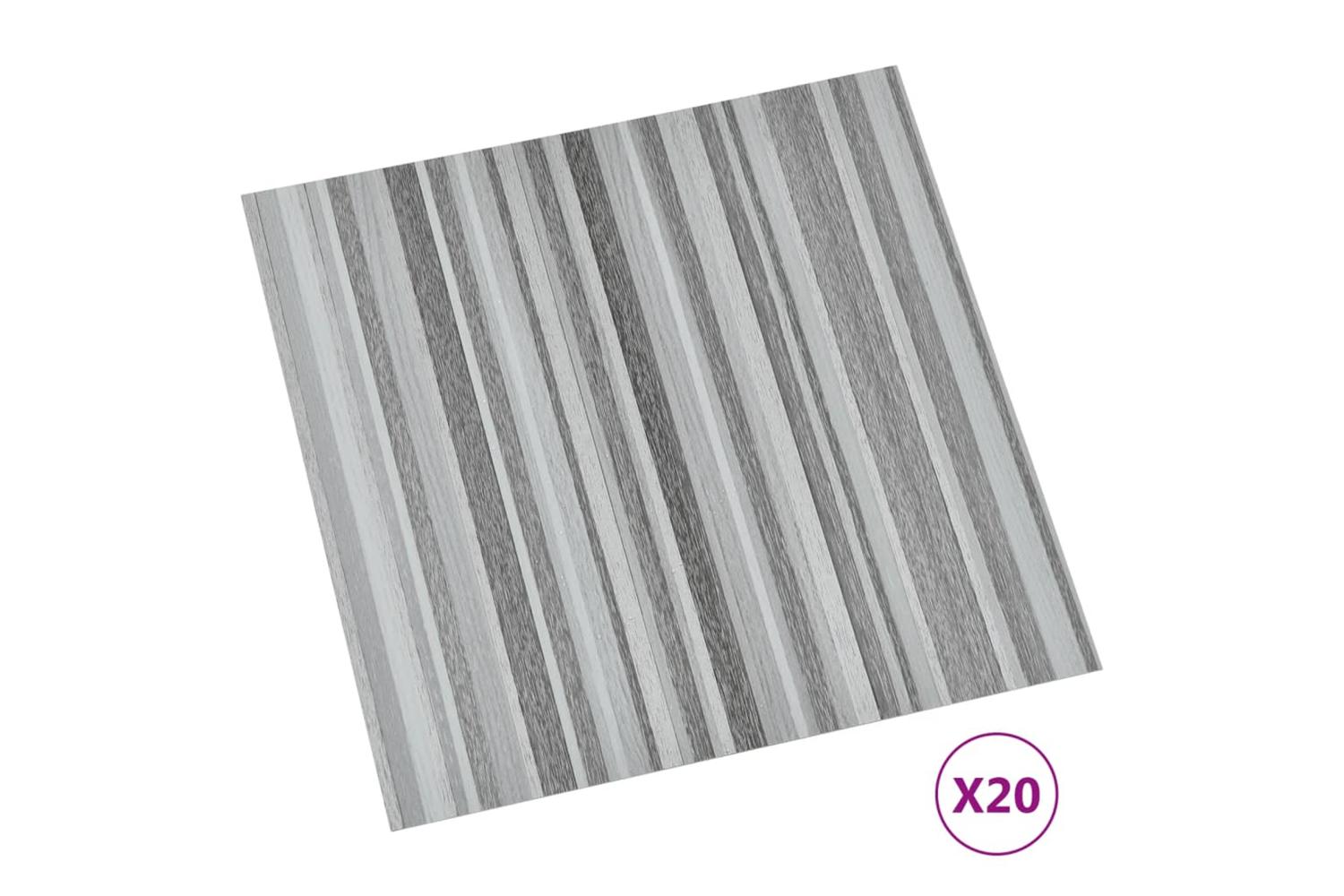 Vidaxl Self-adhesive Flooring Planks 20 Pcs Pvc 1.86 MÂ² Light Grey