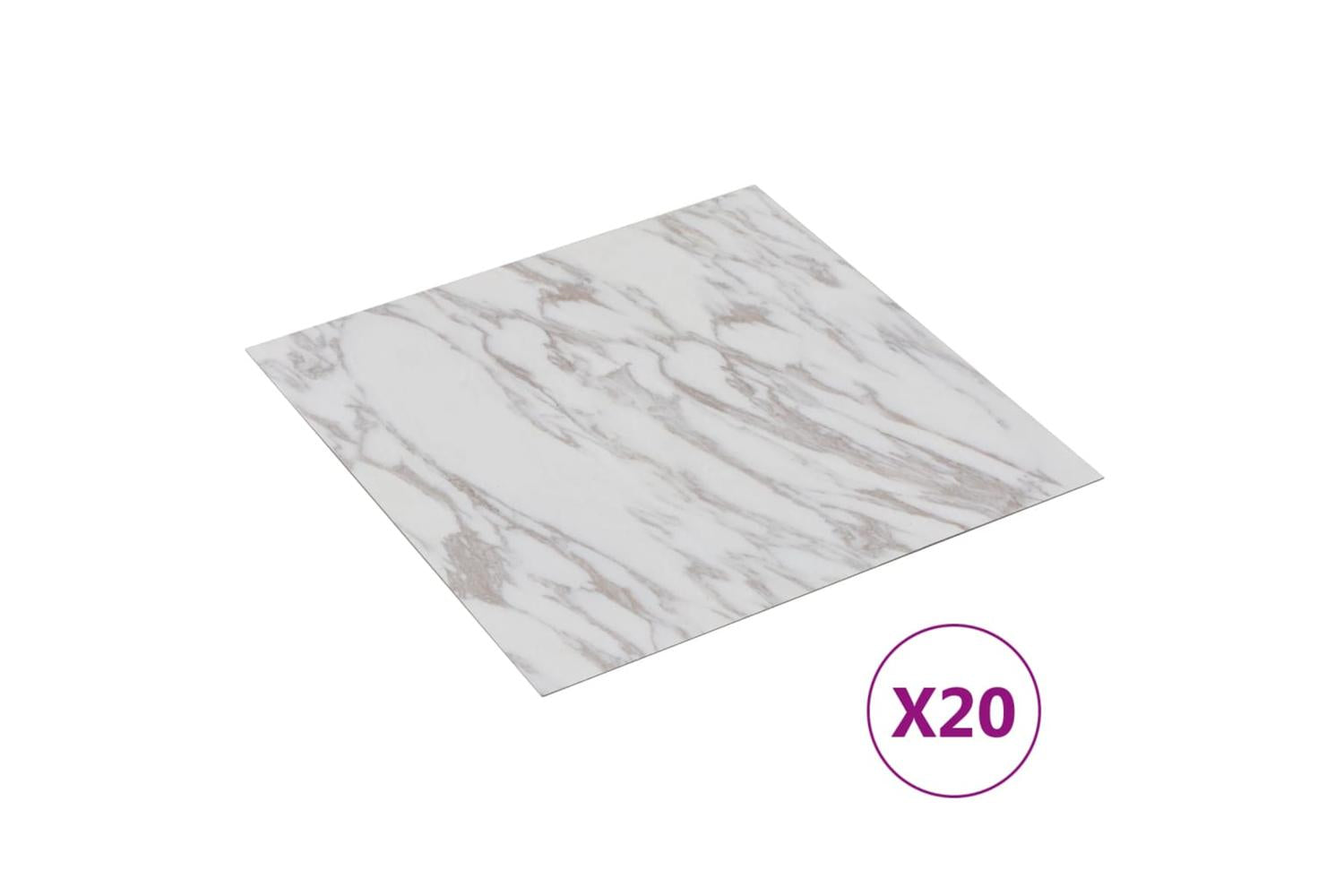 Vidaxl Self-adhesive Flooring Planks 20 Pcs Pvc 1.86 MÂ² White Marble