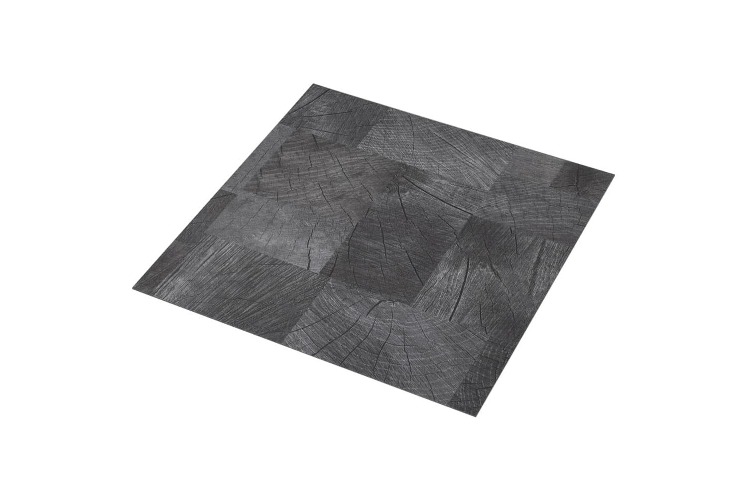 Vidaxl Pvc Flooring Plank Self-adhesive 5.11 MÂ² Wood Structure Grey