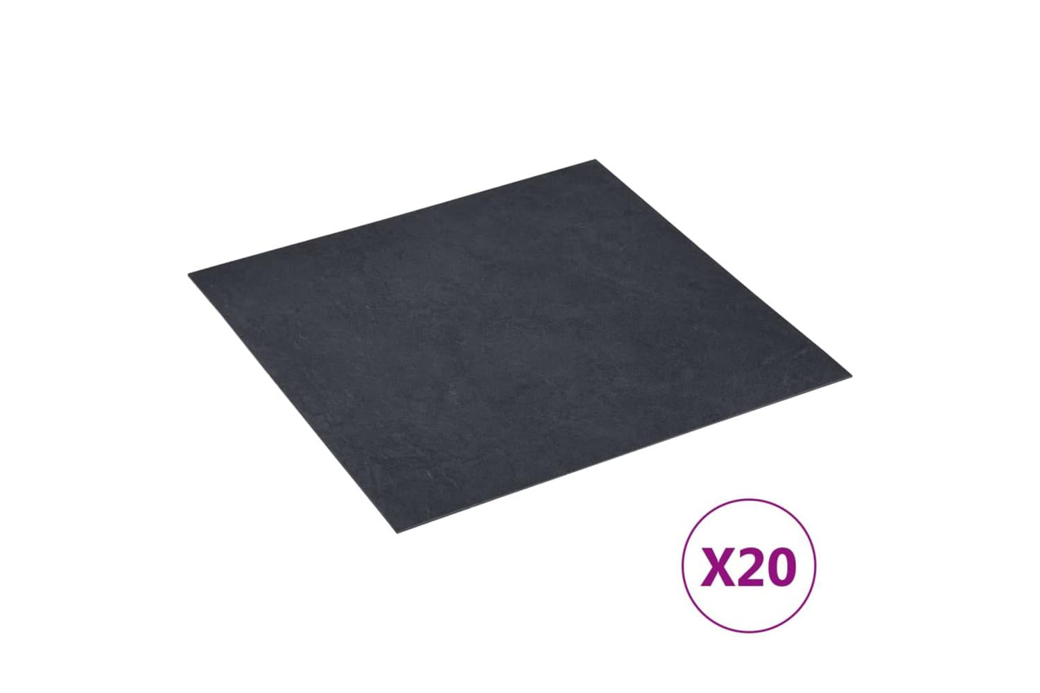 Vidaxl Self-adhesive Flooring Planks 20 Pcs Pvc 1.86 MÂ² Black Marble