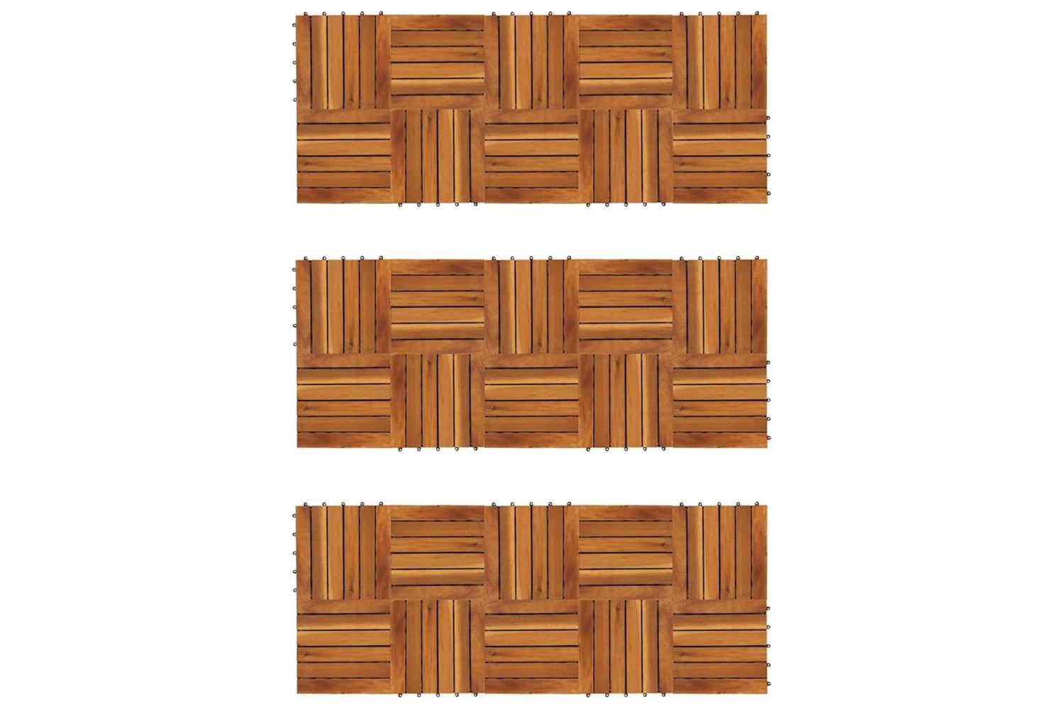 Vidaxl 271791 Decking Tiles Vertical Pattern 30