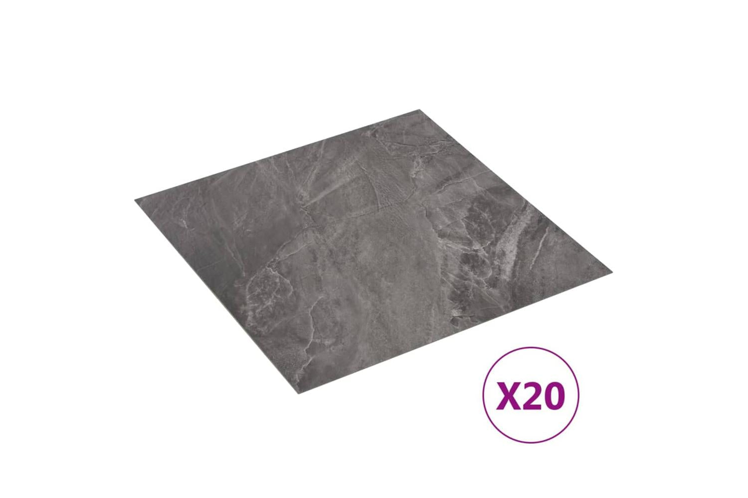 Vidaxl Self-adhesive Flooring Planks 20 Pcs Pvc 1.86 MÂ² Black Pattern