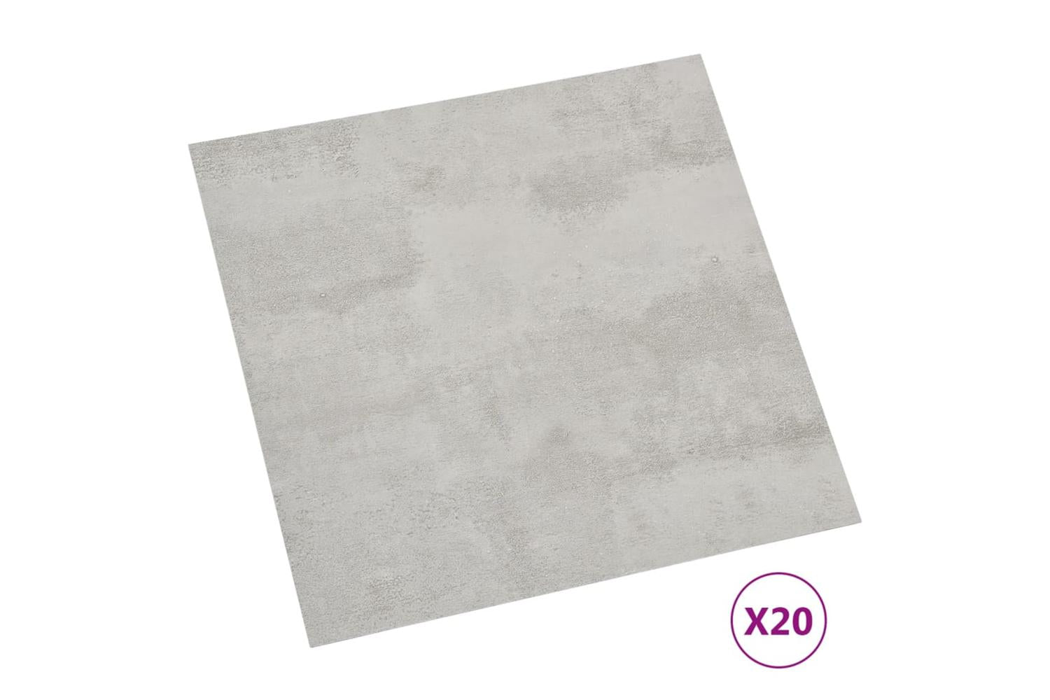 Vidaxl Self-adhesive Flooring Planks 20 Pcs Pvc 1.86 MÂ² Light Grey