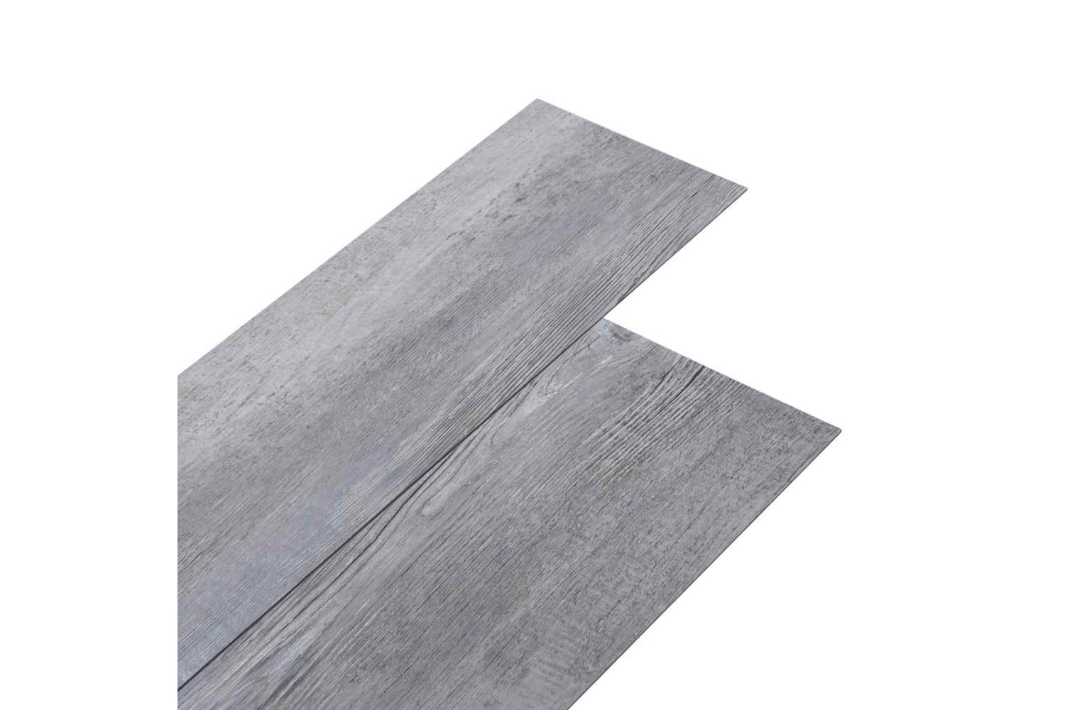 Vidaxl Pvc Flooring Planks 5.02 MÂ² 2 Mm Self-adhesive Matt Wood Grey