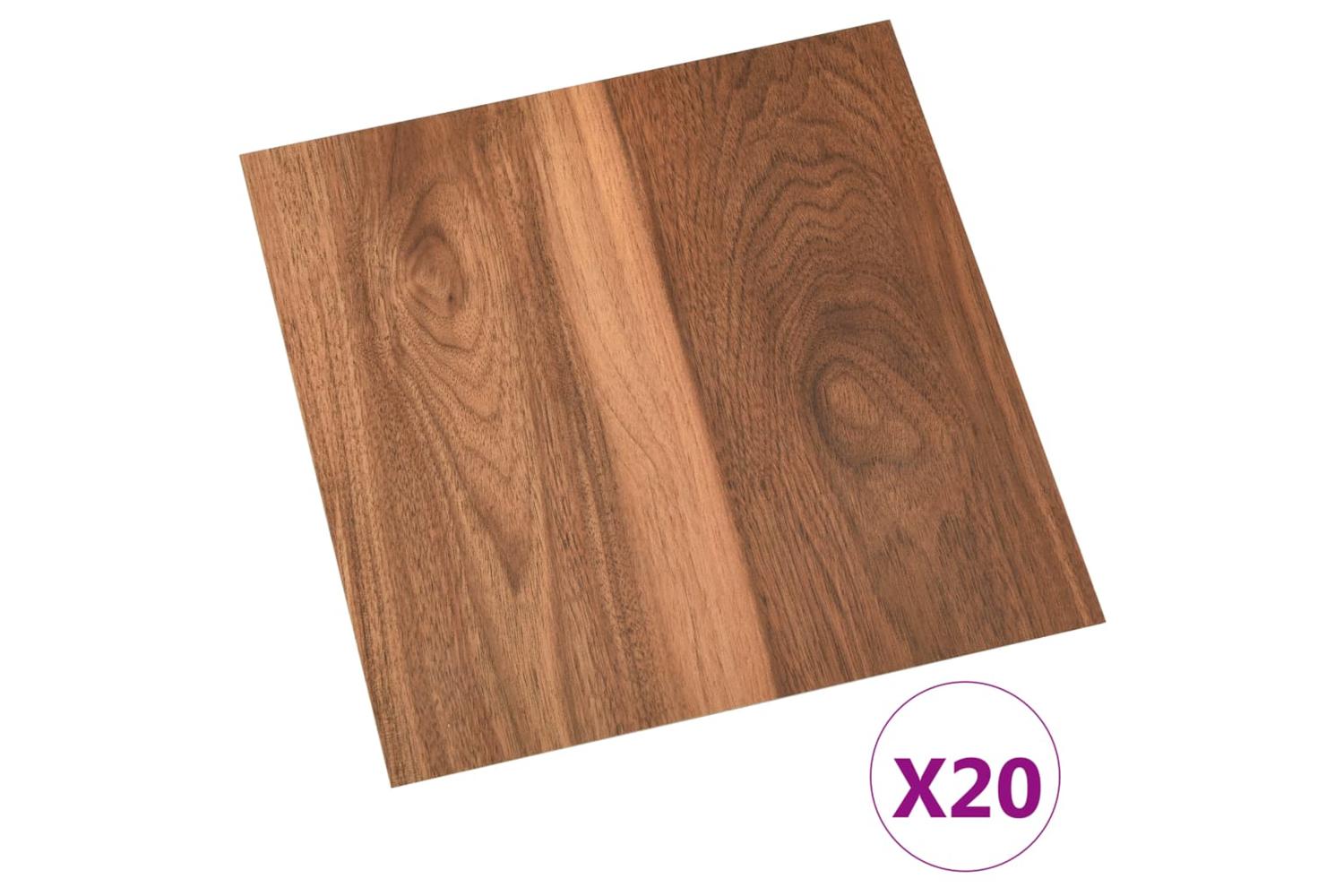 Vidaxl Self-adhesive Flooring Planks 20 Pcs Pvc 1.86 MÂ² Brown