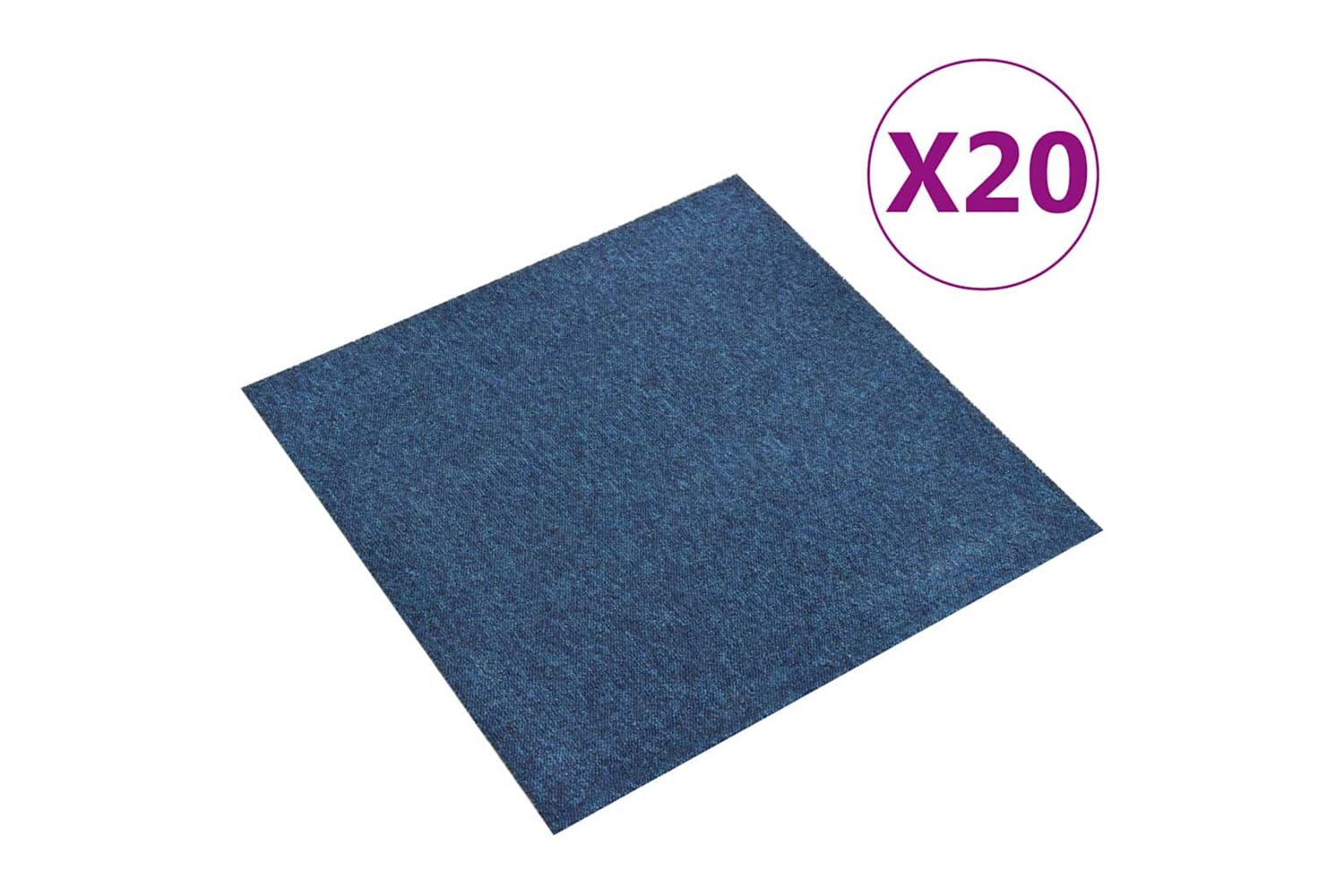 vidaXL 147315 Carpet Floor Tiles 20 Pcs 5 M2 50x50cm Dark B