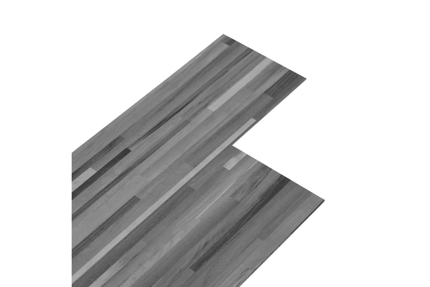 Vidaxl Self-adhesive Pvc Flooring Planks 2.51 MÂ² 2 Mm Striped Grey