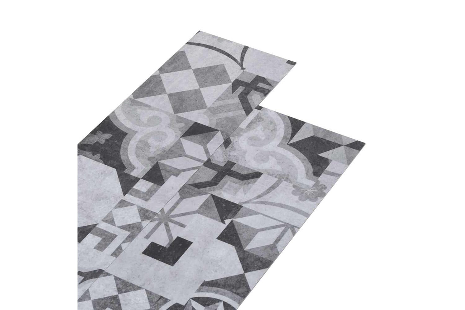 Vidaxl Non Self-adhesive Pvc Flooring Planks 5.26 MÂ² 2 Mm Grey Pattern