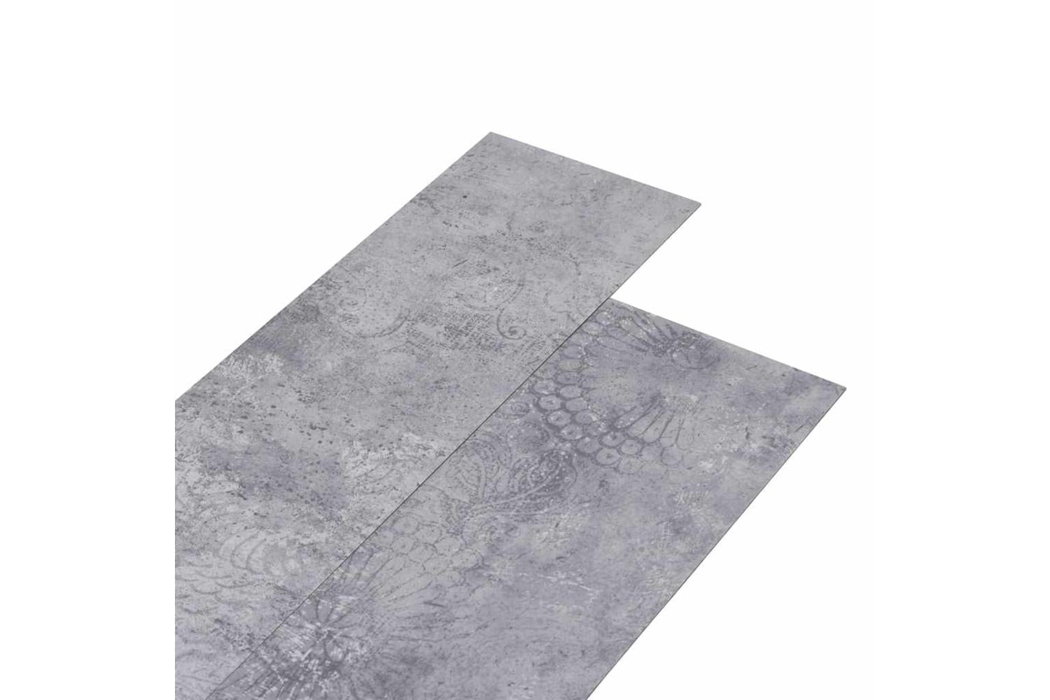 Vidaxl Pvc Flooring Planks 4.46 MÂ² 3 Mm Self-adhesive Cement Grey